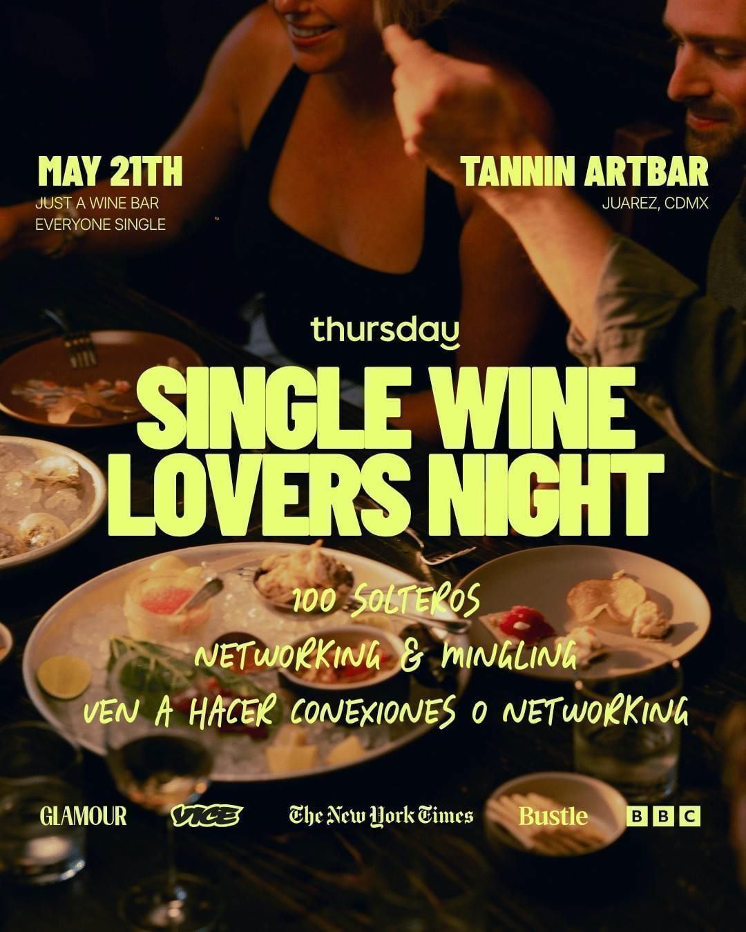 Thursday | Single Wine Lovers Night | Mexico City