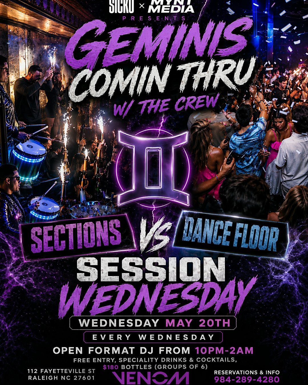 Gemini Season Celebration! Best Weekday event in Raleigh|Fayetteville Stree