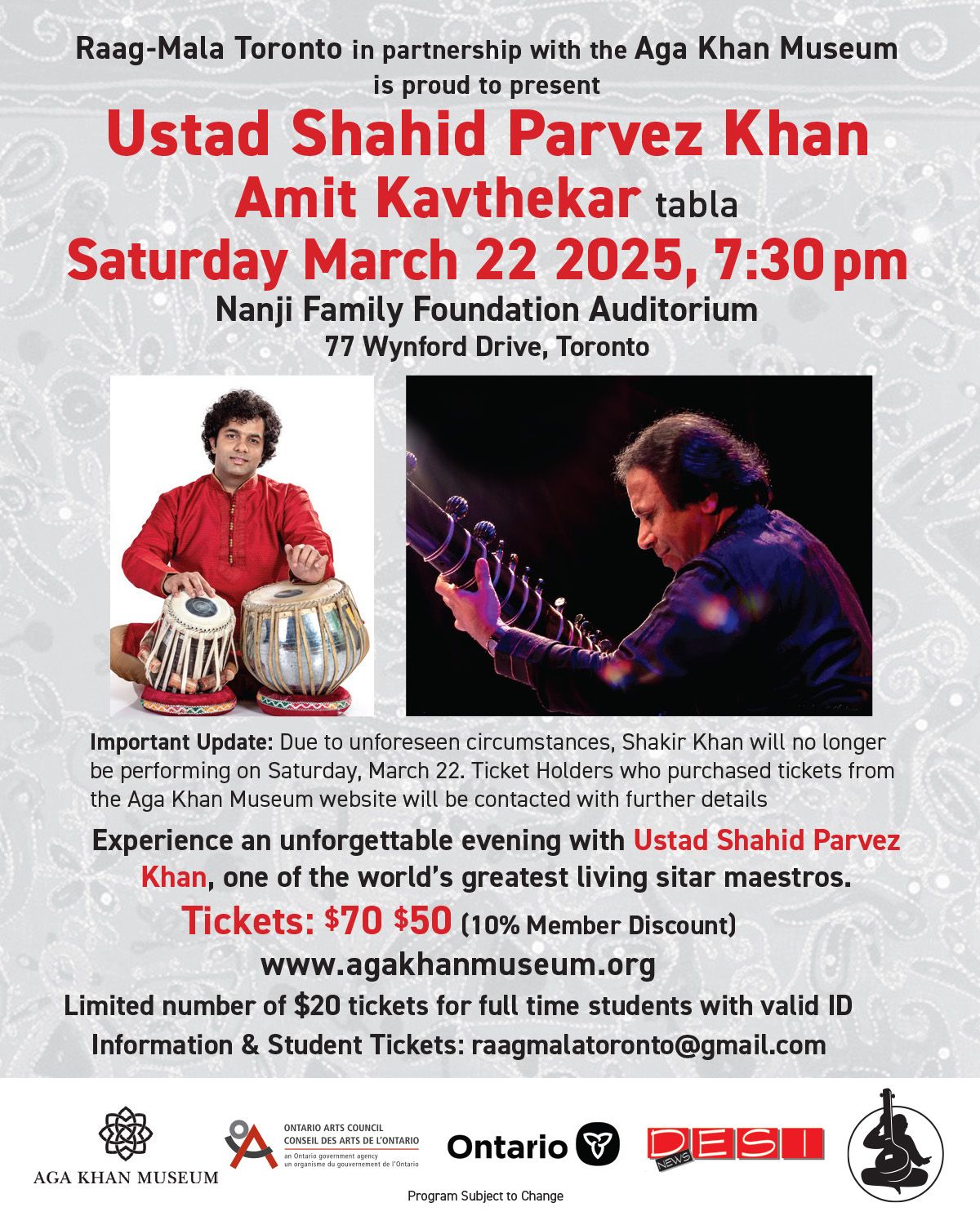 Ustad Shahid Parvez Khan
