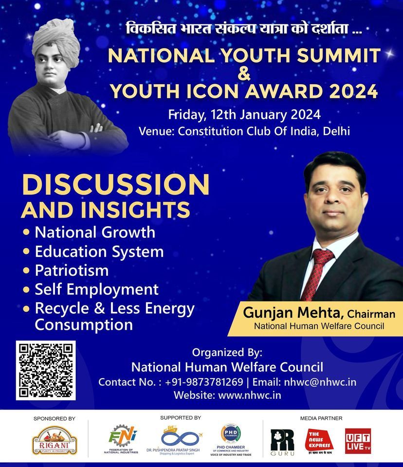 National Youth Summit & Youth Icon Award 2024 Constitution Club Of