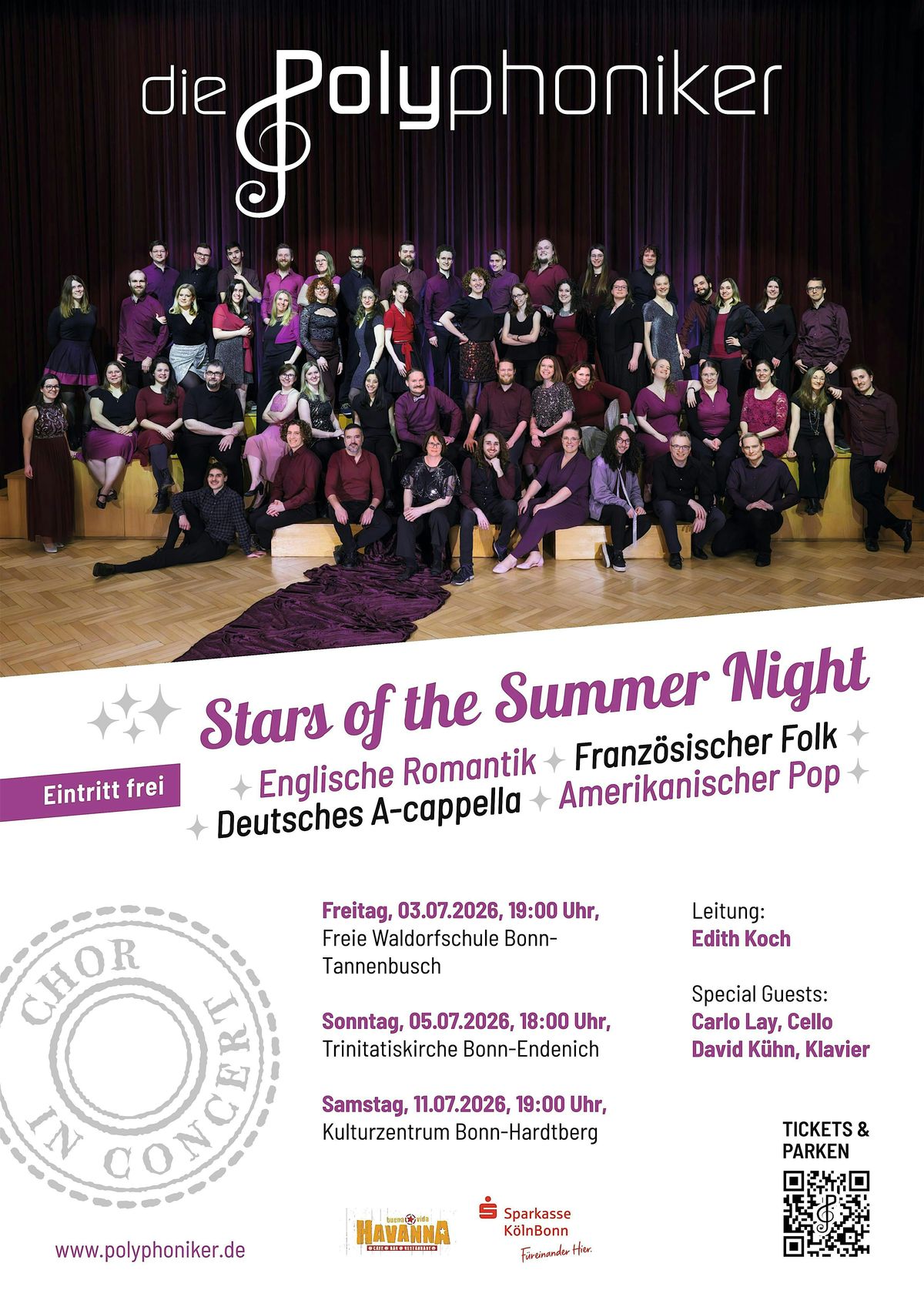 "Stars of the summernight" - Das Sommerkonzert der Polyphoniker