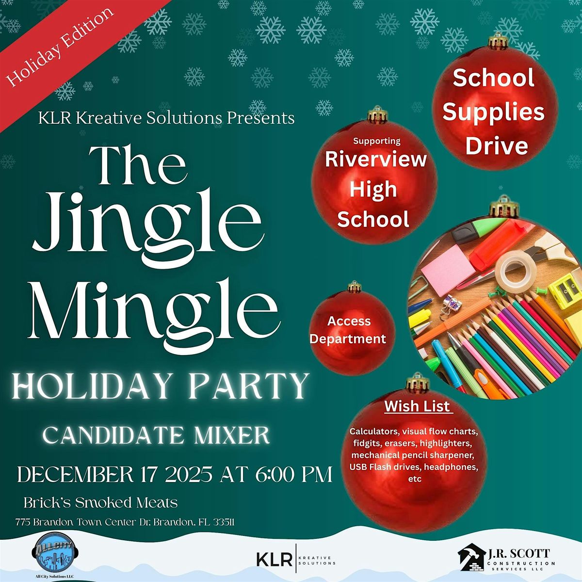 The Jingle Mingle Holiday Party-Candidate Mixer