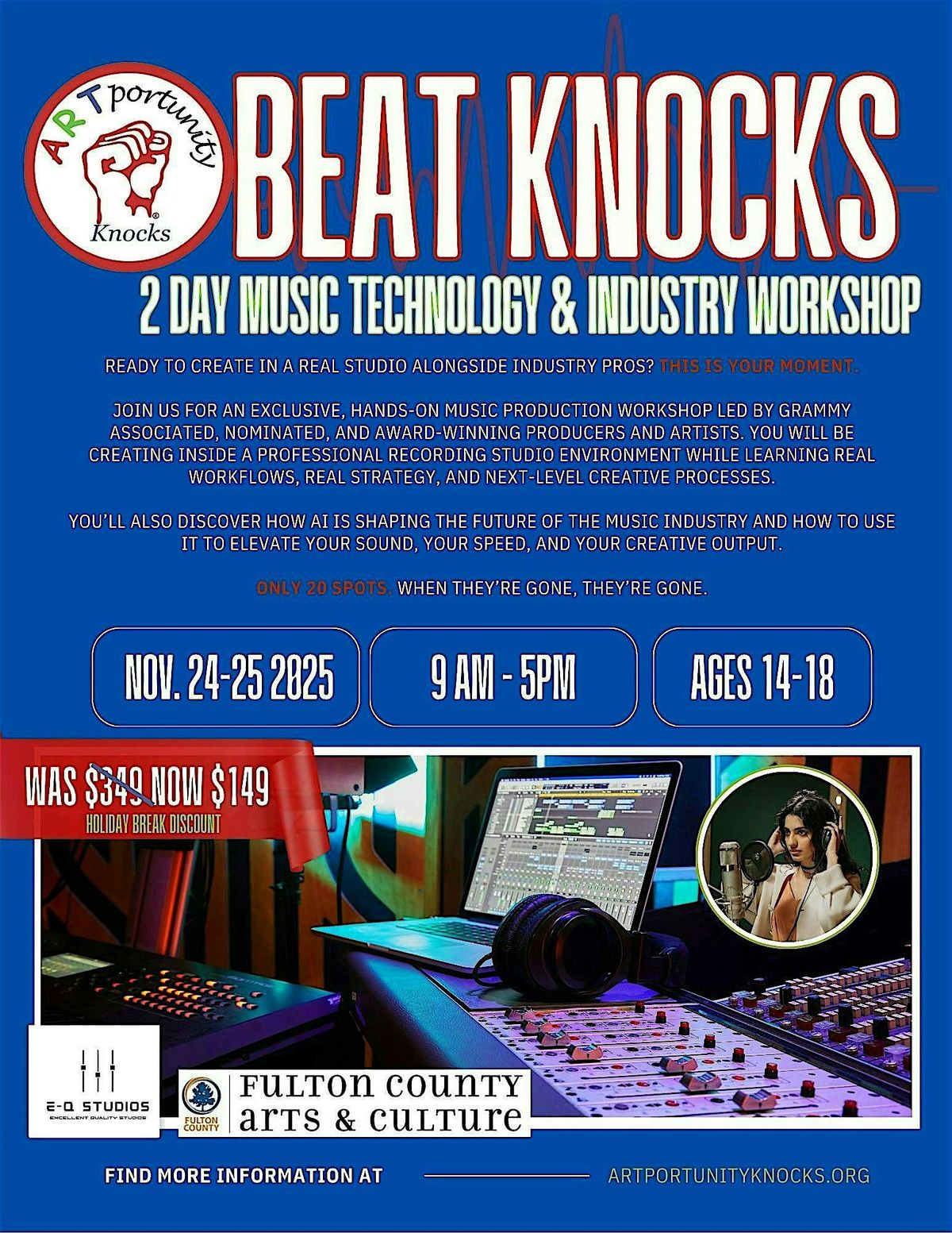 Get in the Studio! Calling ALL TEEN Beatmakers, Musicians and Artist!