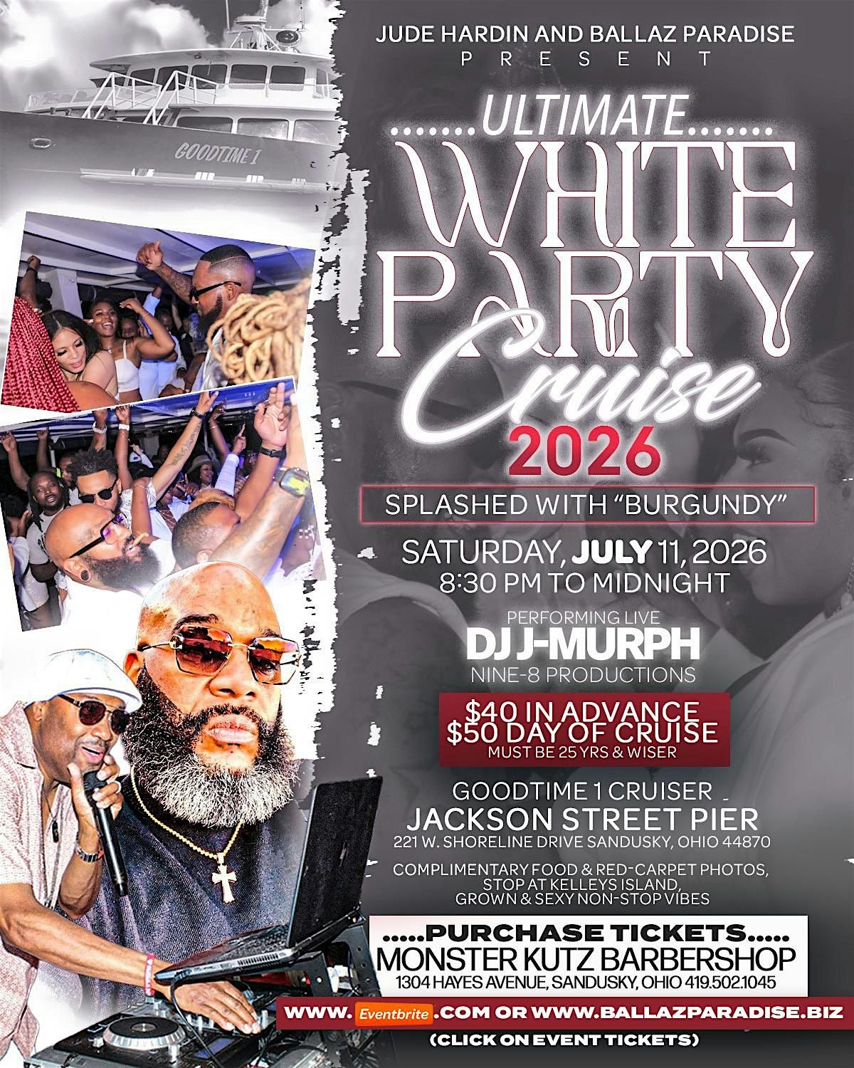 ULTIMATE WHITE PARTY CRUISE 2026, SPLASHED WITH BURGUNDY!!!