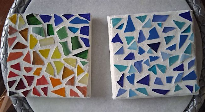 Art + connection - Glass Mosaic coasters