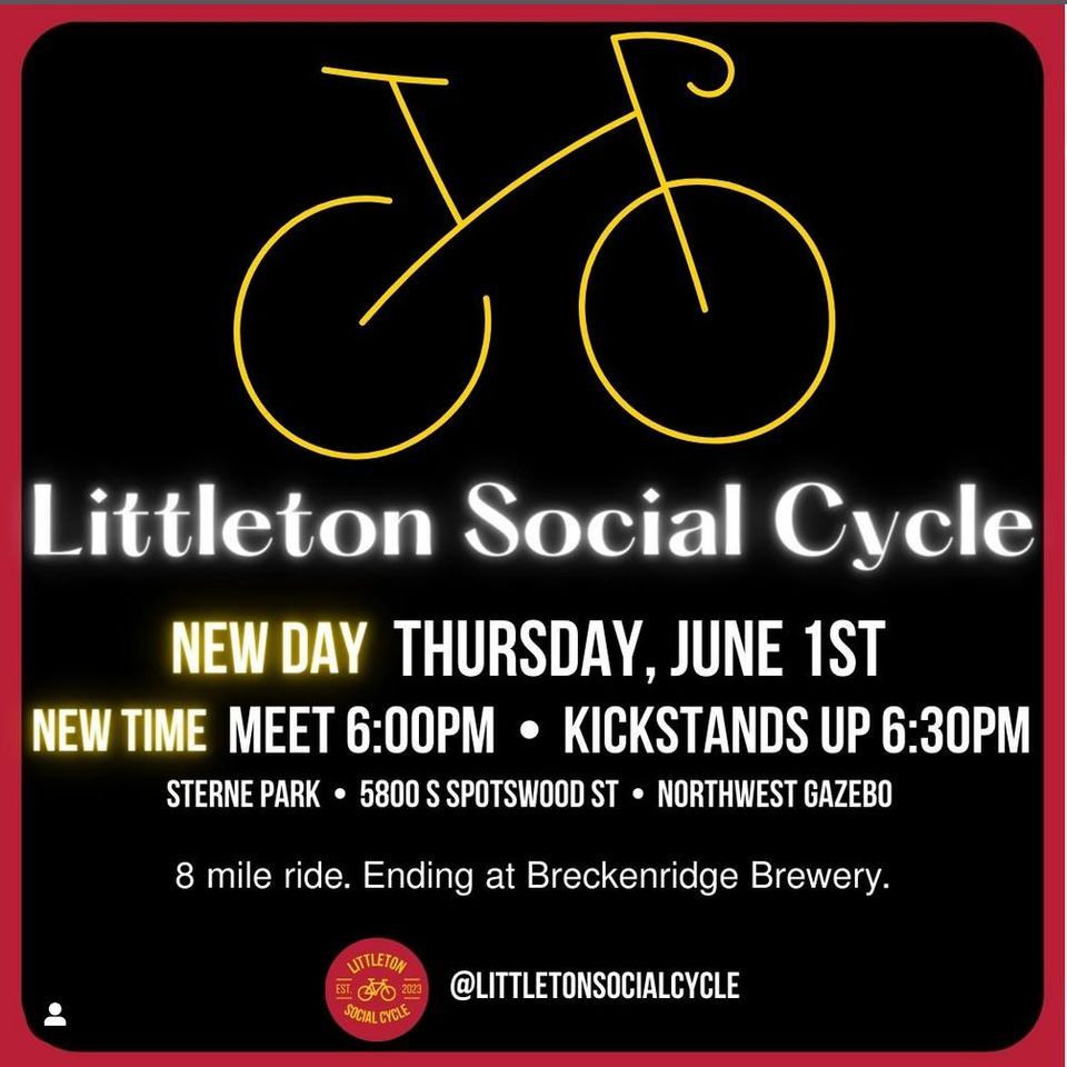 Thursday twilight bike ride with Littleton Social Cycle Sterne Park