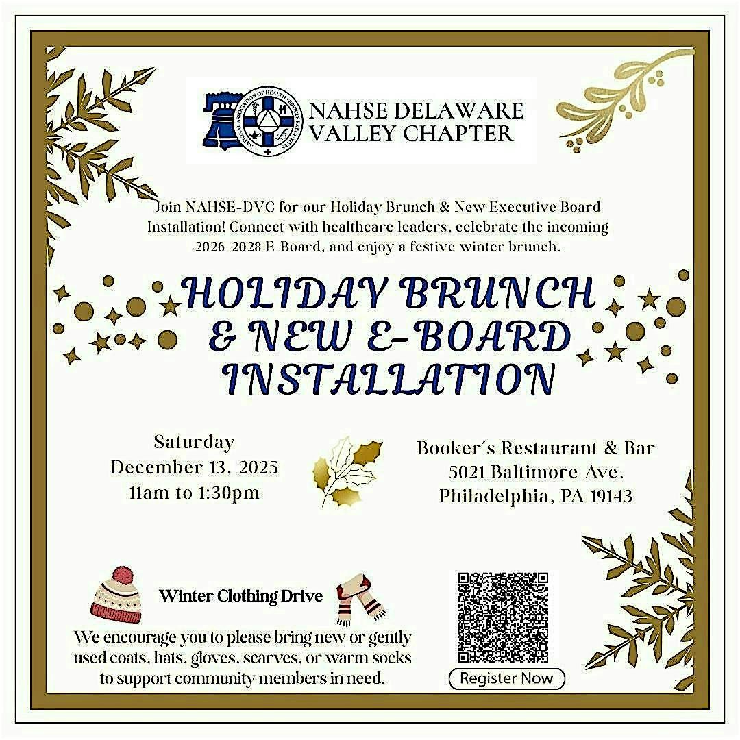 NAHSE - Delaware Valley Chapter Holiday Brunch & New E-Board Installation