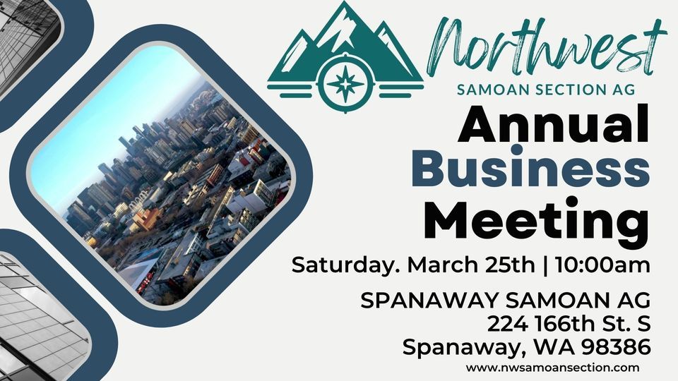 NWSS Annual Business Meeting Spanaway Samoan AG March 25, 2023