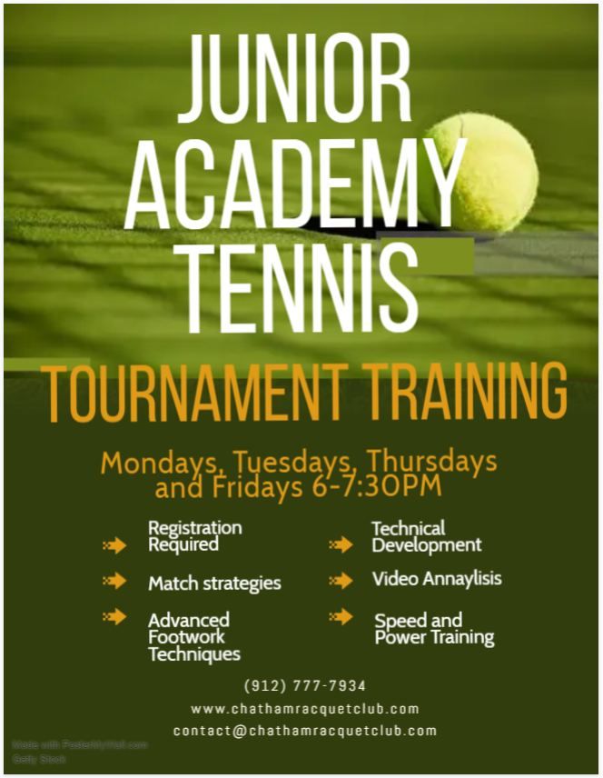 Junior Academy | Chatham Racquet Club, Savannah, GA | May 13, 2024