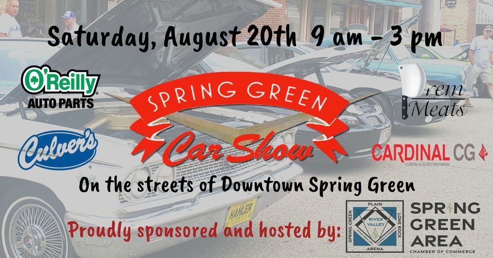 2022 Spring Green Car Show Spring Green Area Chamber of Commerce August 20, 2022