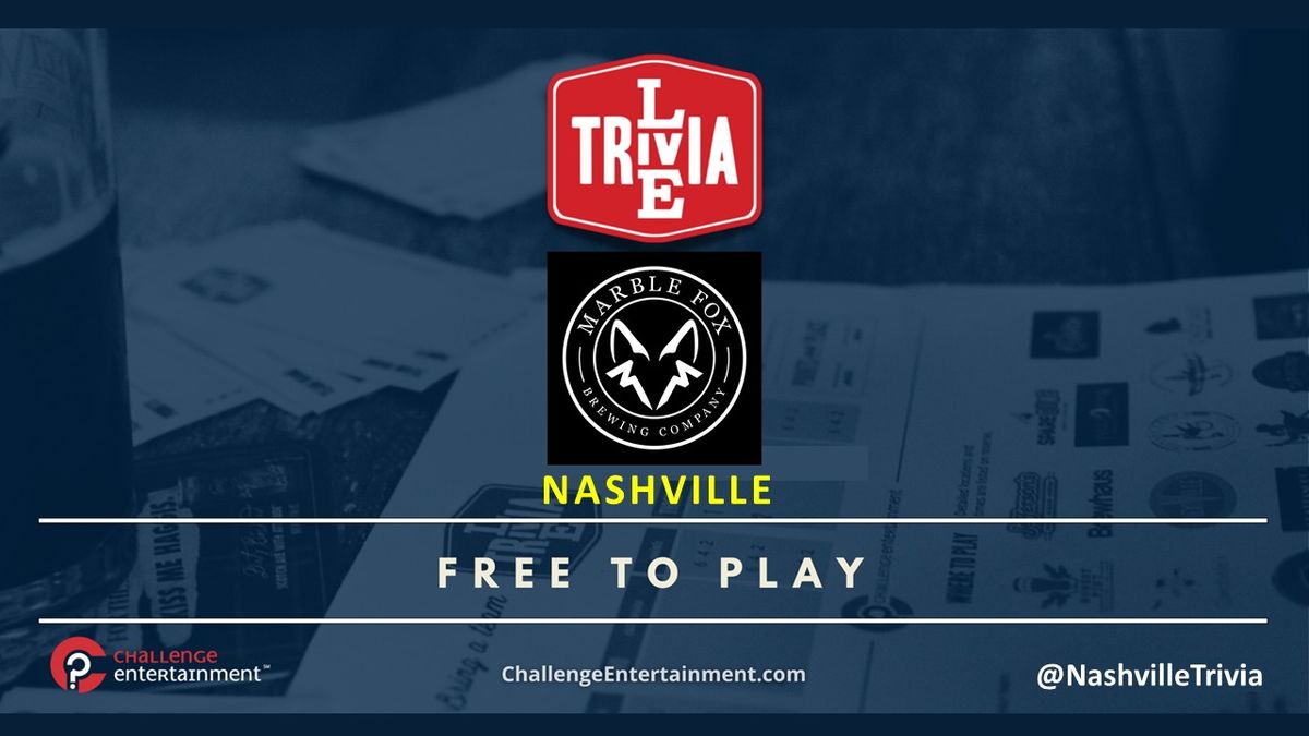 Live Trivia Nights at the Marble Fox Brewing Company | Marble Fox ...