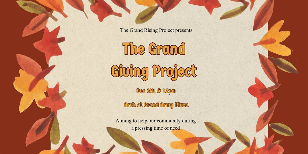 The Grand Giving Project at Grand Army Plaza, Brooklyn on 6th December ...