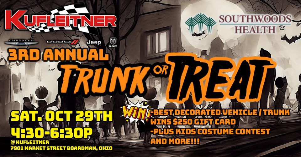 3rd Annual Trunk or Treat at Kufleitner CDJR in Boardman! Kufleitner