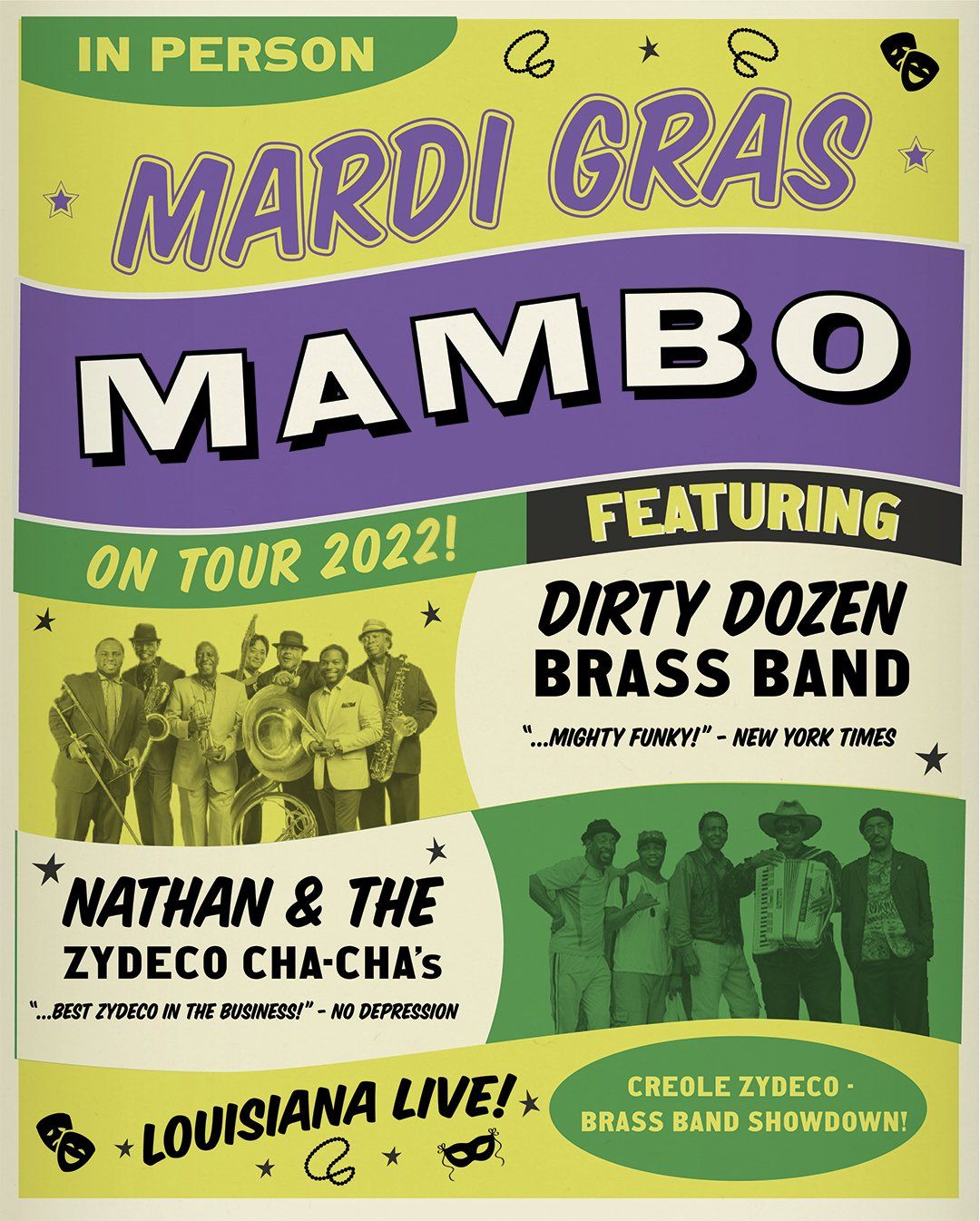 Mardi Gras Mambo: The Dirty Dozen Brass Band at Tannahills Tavern and Music Hall