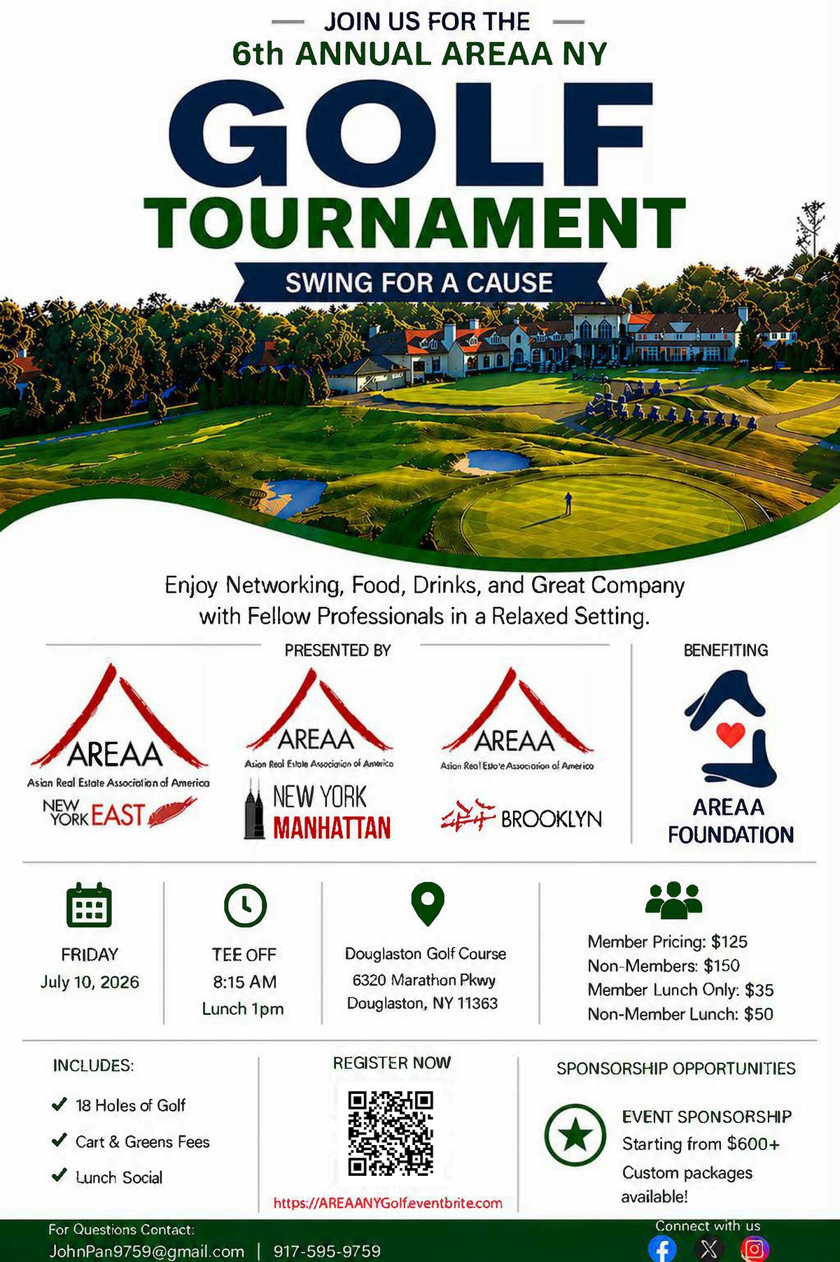Annual Charity Golf Outing and Summer Social hosted by AREAA New York