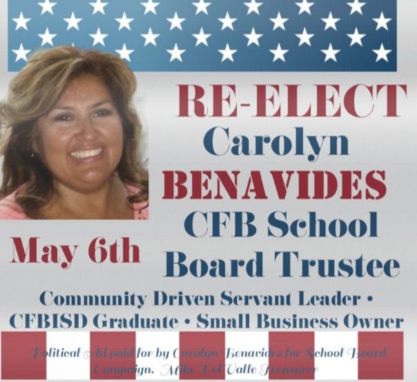 Meet Carolyn Benavides Candidate for CFISD School Board Amici