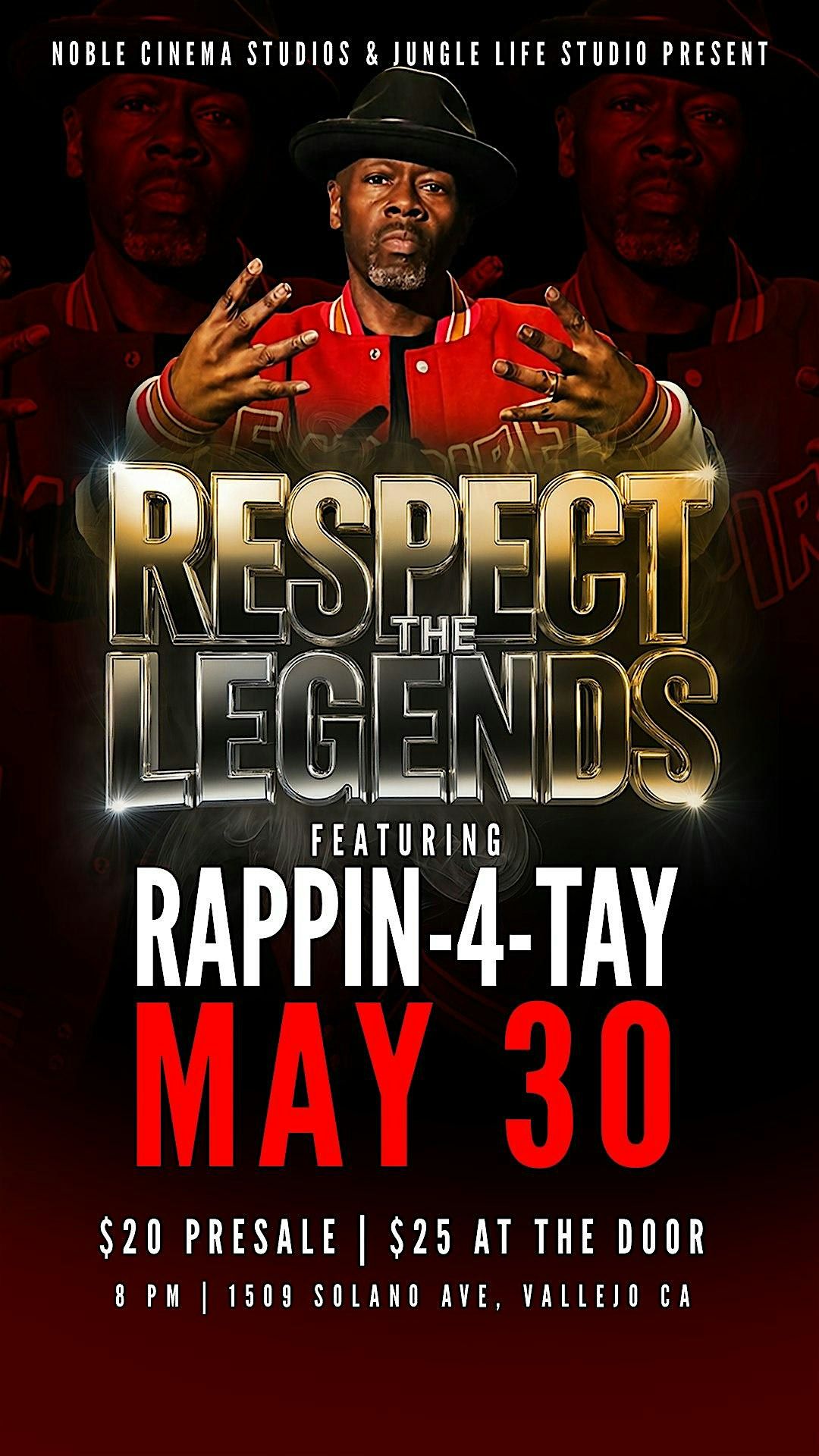 RAPPIN 4-TAY - RESPECT THE LEGENDS live from NOBLE CINEMA STUDIOS!