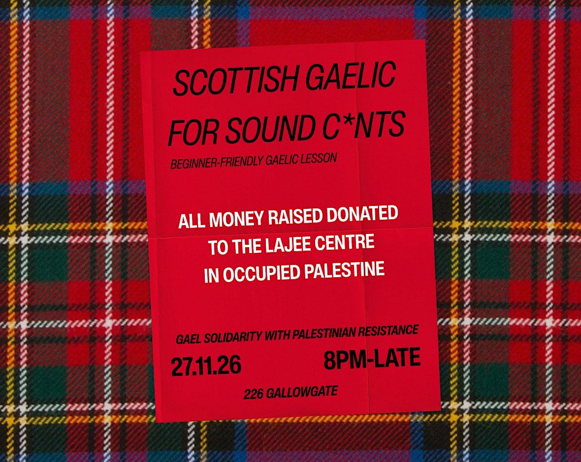 Beginner Gaelic Lesson at 226 Gallowgate, Glasgow on 27th November, 2026