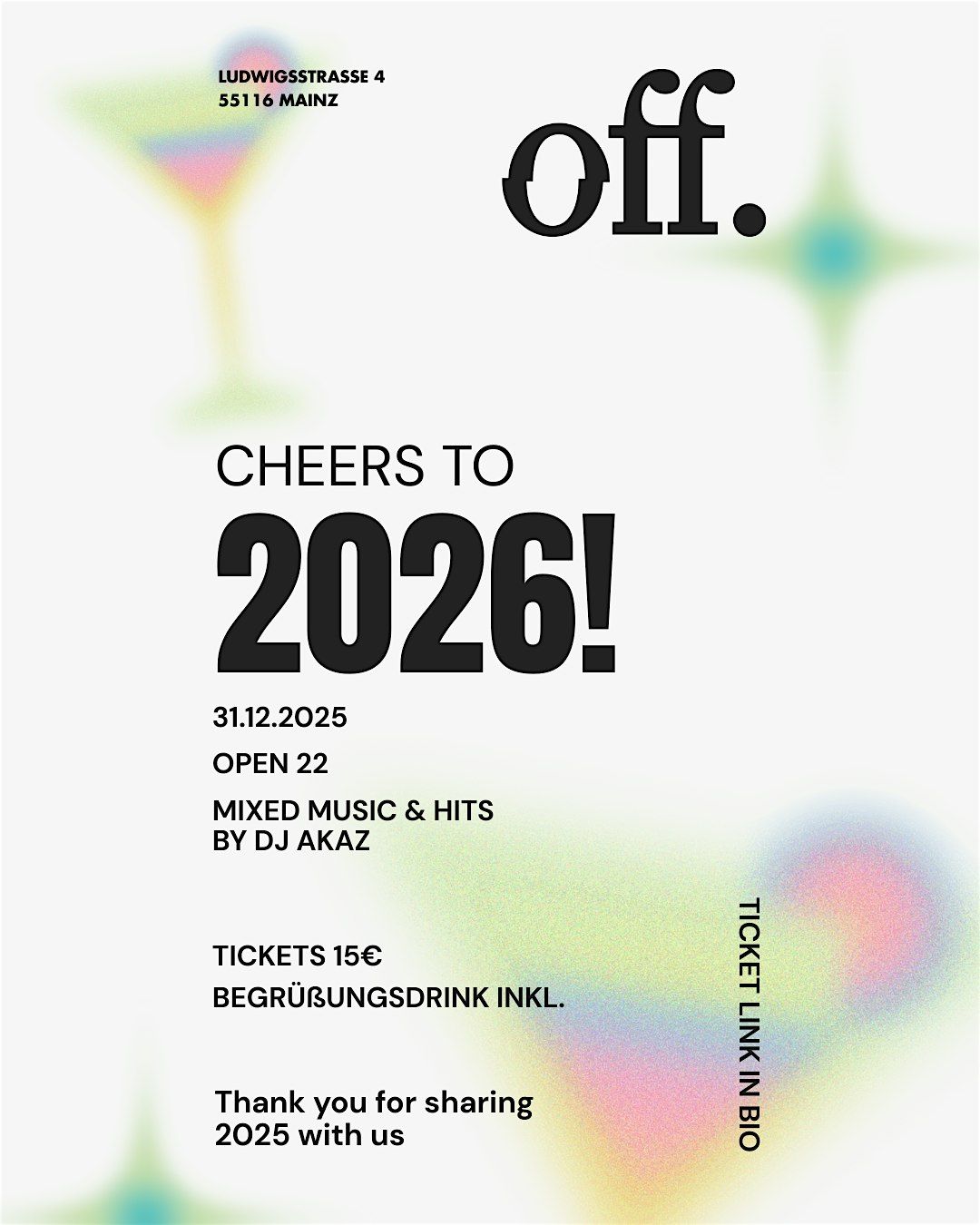 CHEERS TO 2026 @ OFF MAINZ