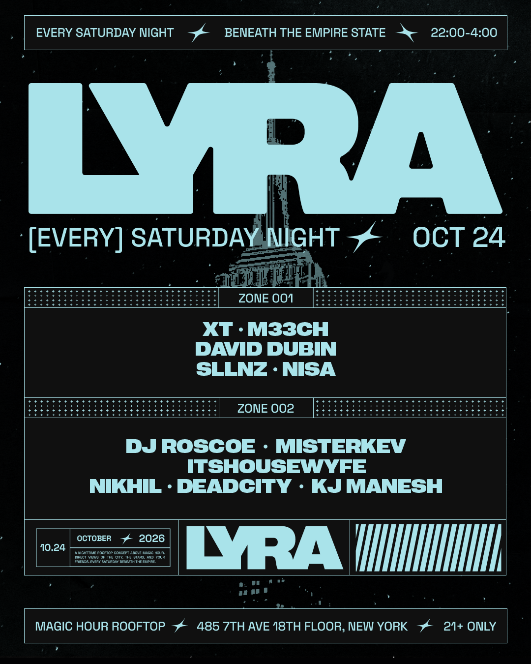 Lyra Rooftop Party 10.24.26 at Magic Hour Rooftop Bar & Lounge ...