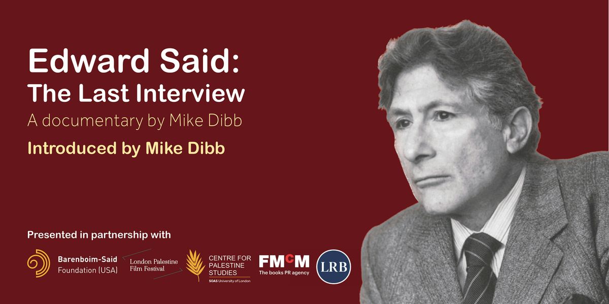 Edward Said: The Last Interview Screening
