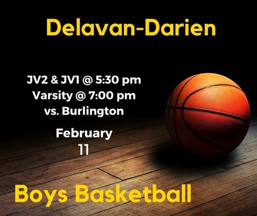 Delavan Darien Christmas Concert 2022 Ddhs Boys Basketball Game Vs. Burlington | Delavan-Darien High School  Athletics/Activities | February 11, 2022