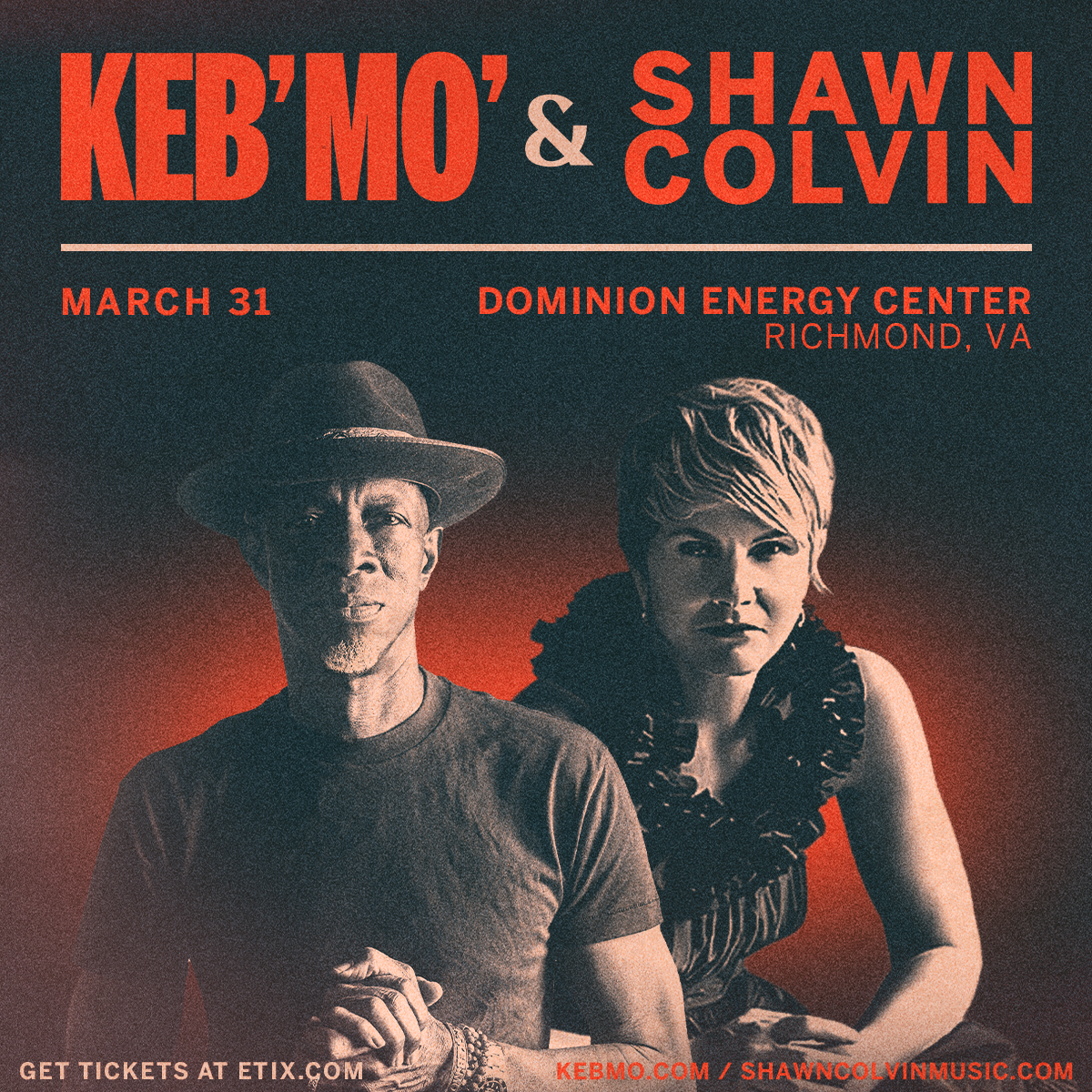Keb Mo and Shawn Colvin at Sangamon Auditorium at UIS Performing Arts ...