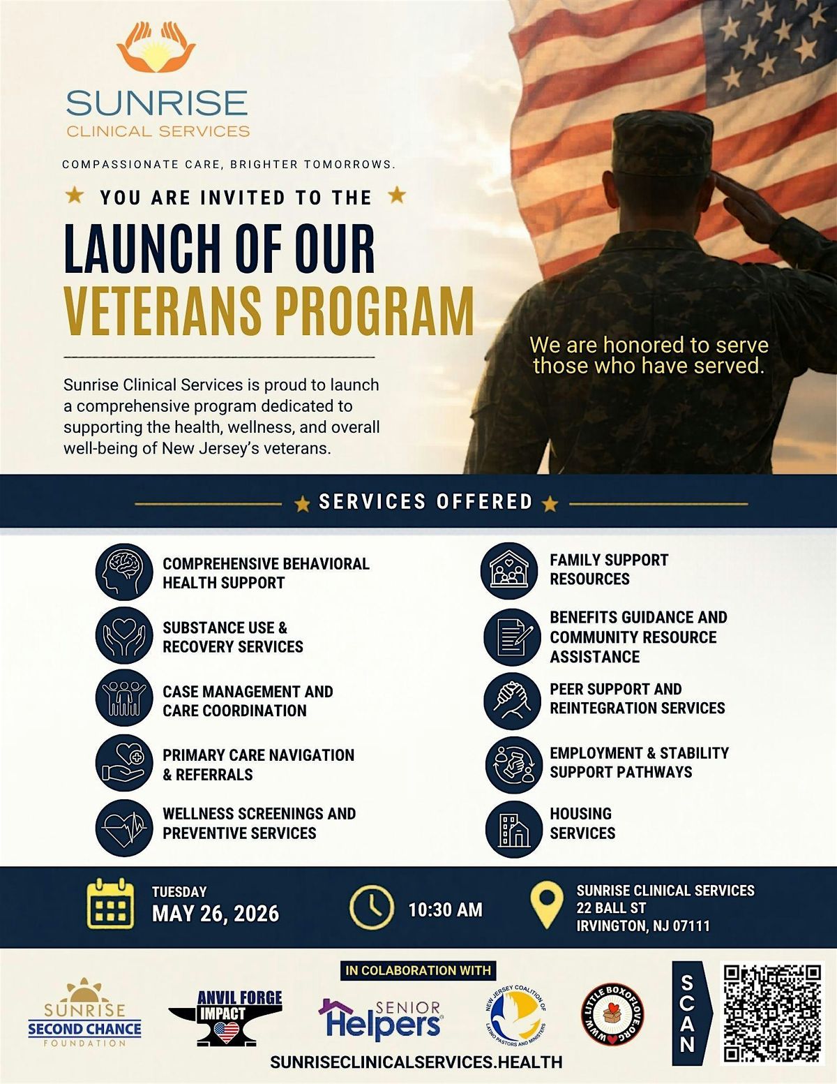 Sunrise Clinical Service - Veterans Program Launch