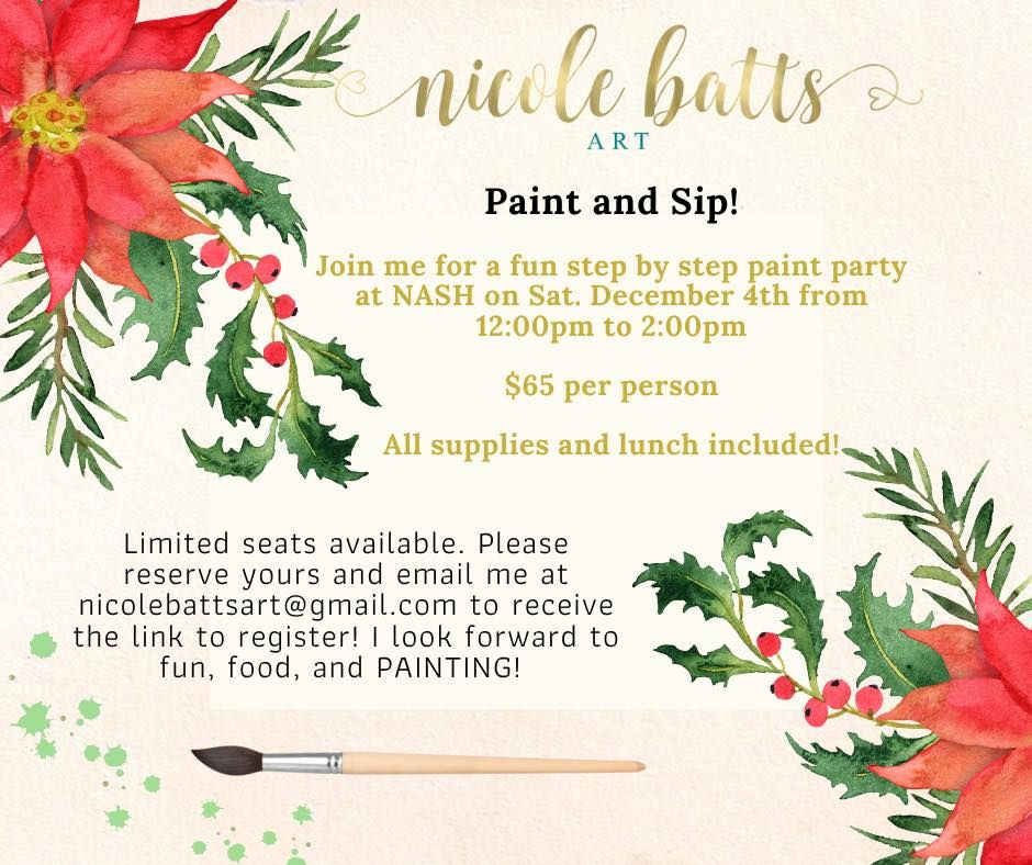Nicole Batts ART Paint Sip At NASH 5th Street In Greenville NC nicole-batts-art-paint-sip-at-nash-5th-street-in-greenville-nc
