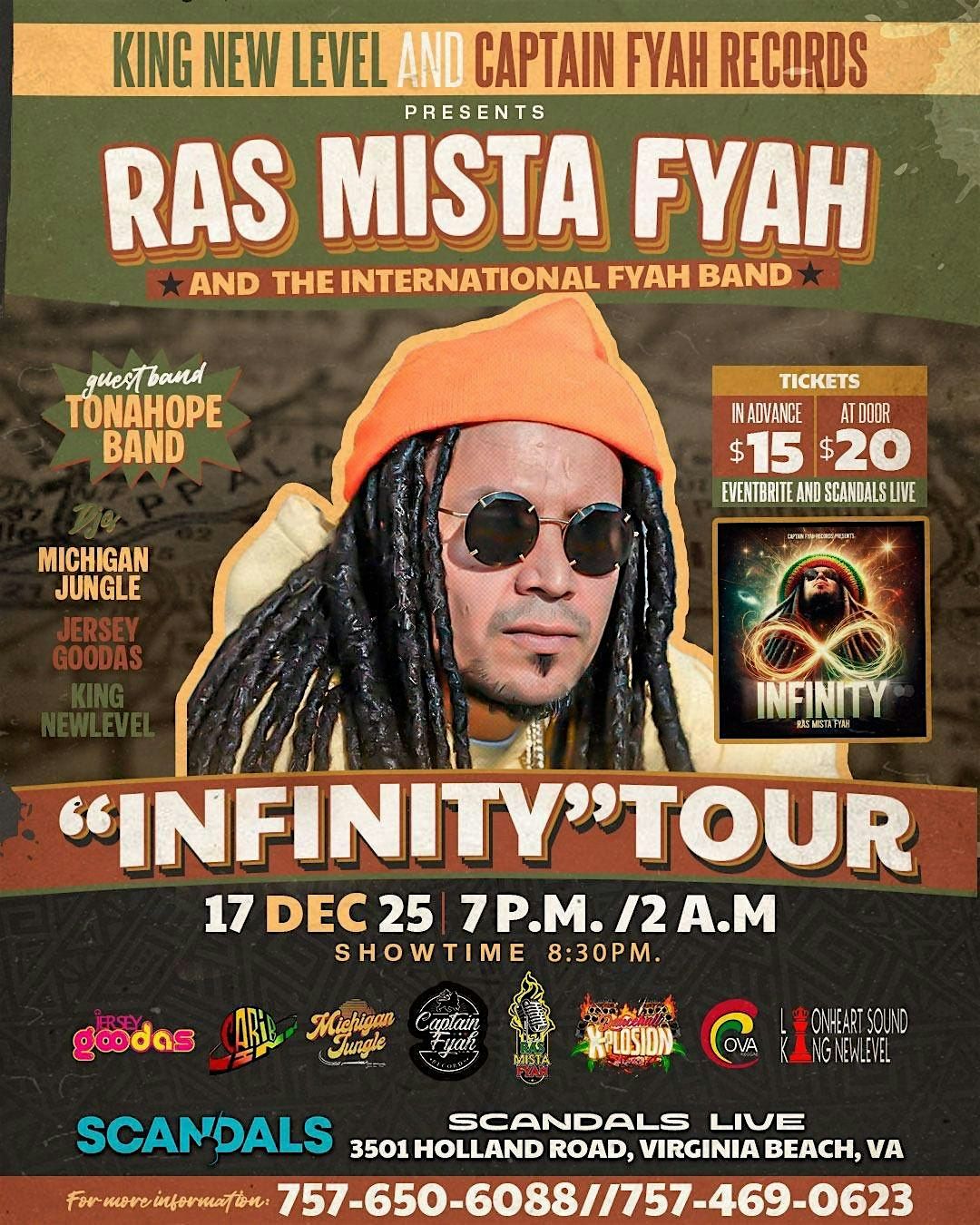King New Level & Captain Fyah Records presents " Infinity" Tour RAS MISTA F