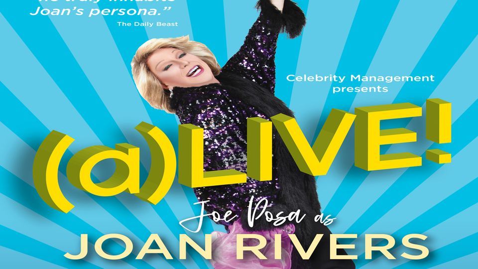 Joe Posa as Joan Rivers at Boca Black Box, Margate on 19th November, 2023