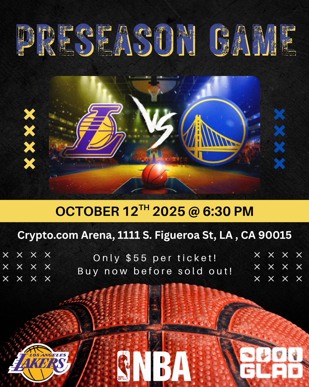 Golden State Warriors at Los Angeles Lakers at Crypto.com Arena