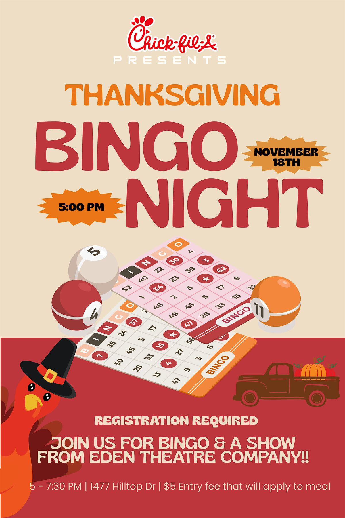 Thankful Bingo Night & A Show!