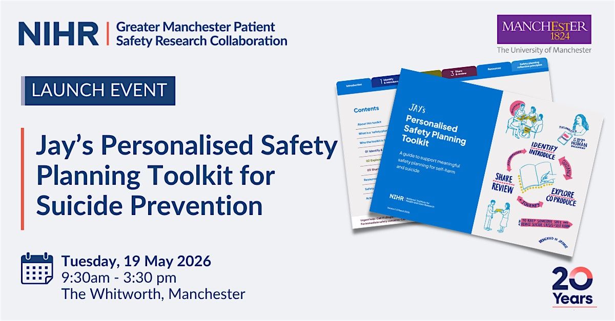 Jay\u2019s Safety Planning Toolkit For Suicide Prevention - Launch event