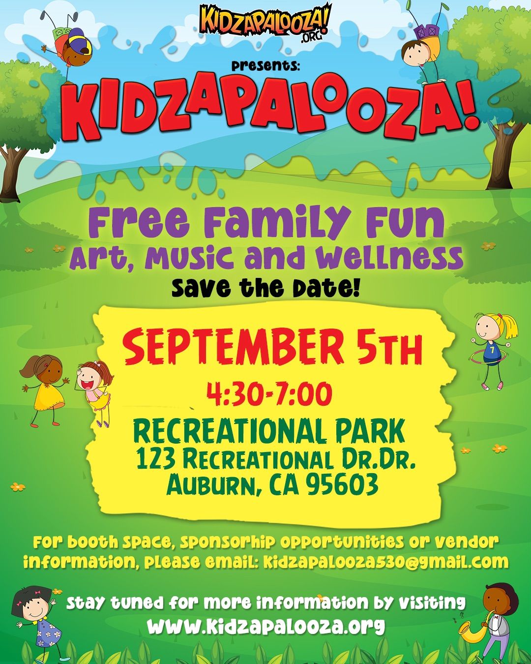 Kidzapalooza Recreation Park Auburn Recreation District September 5