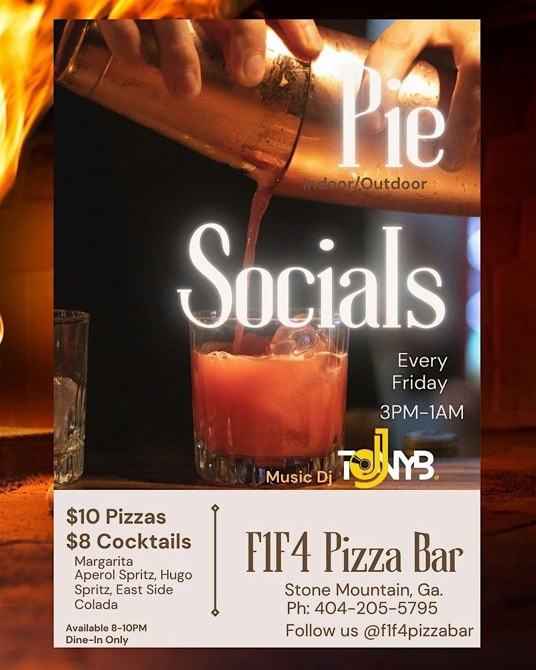 Copy of Pie Socials at F1F4 Pizza Bar