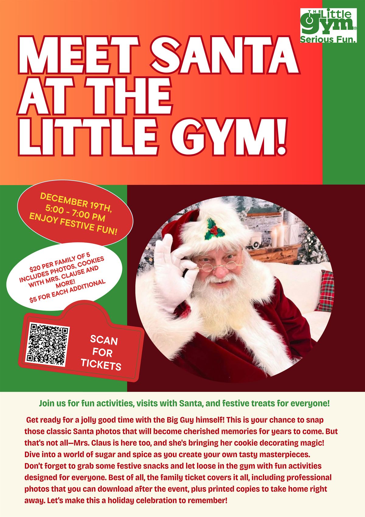 Santa and Mrs. Claus coming to The Little Gym!