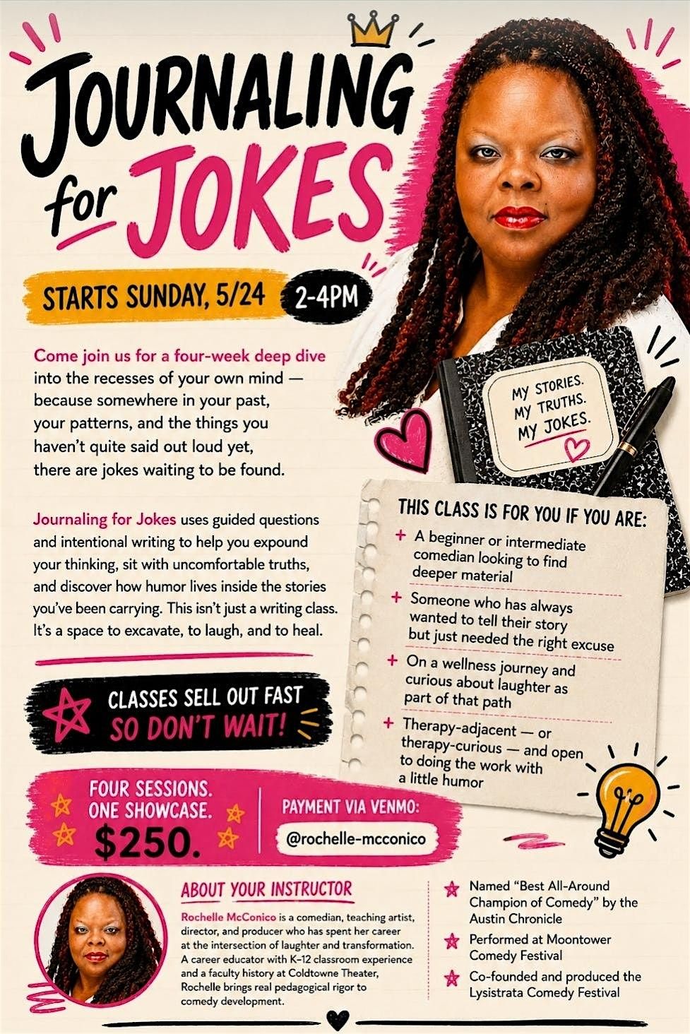 Journalling for Jokes w\/ Rochelle McConico