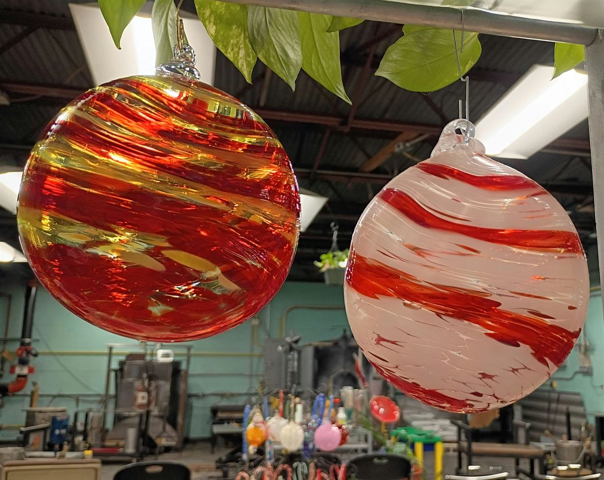 Yum of CandyCane-style suncatcher!...twisted...then blown! haha