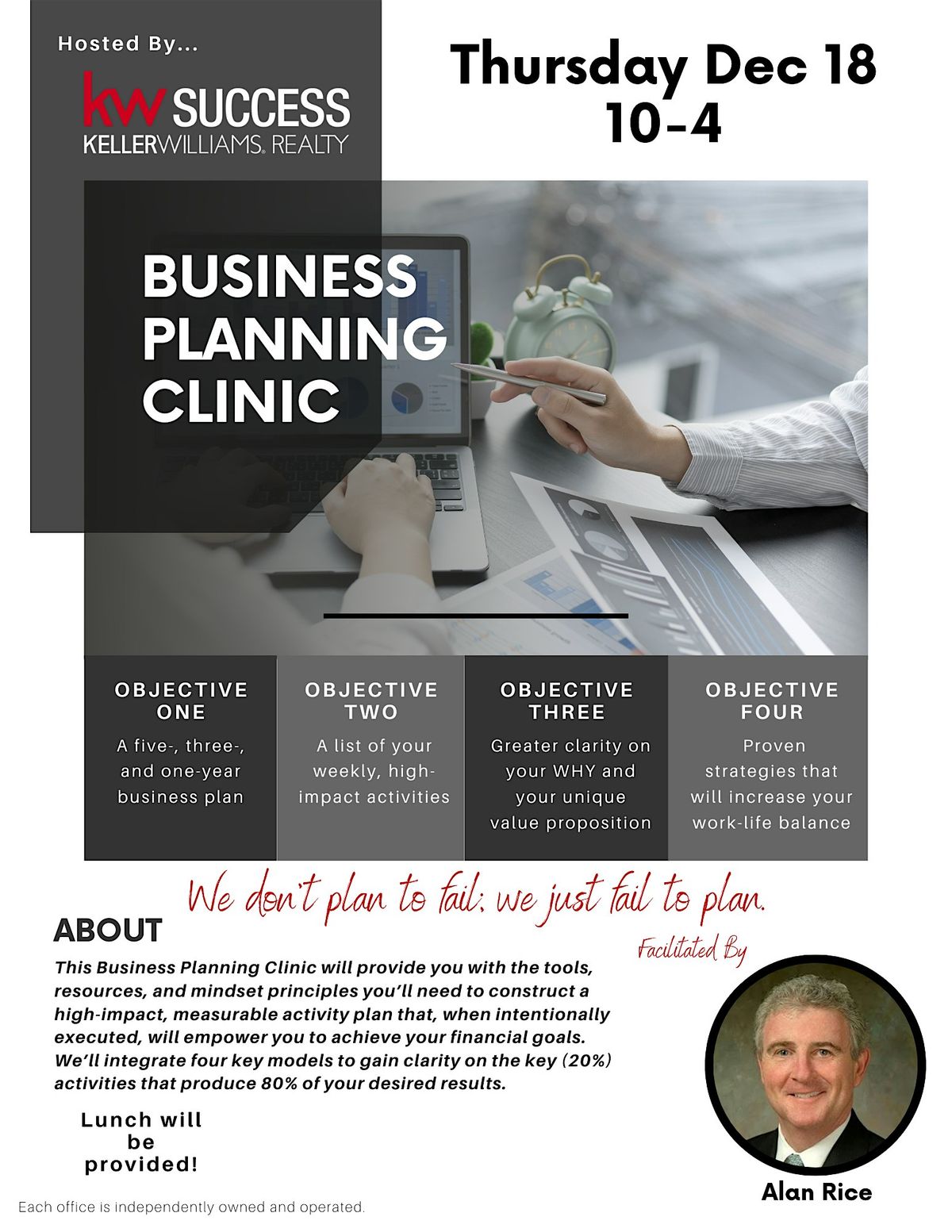 Business Planning Clinic with Alan Rice