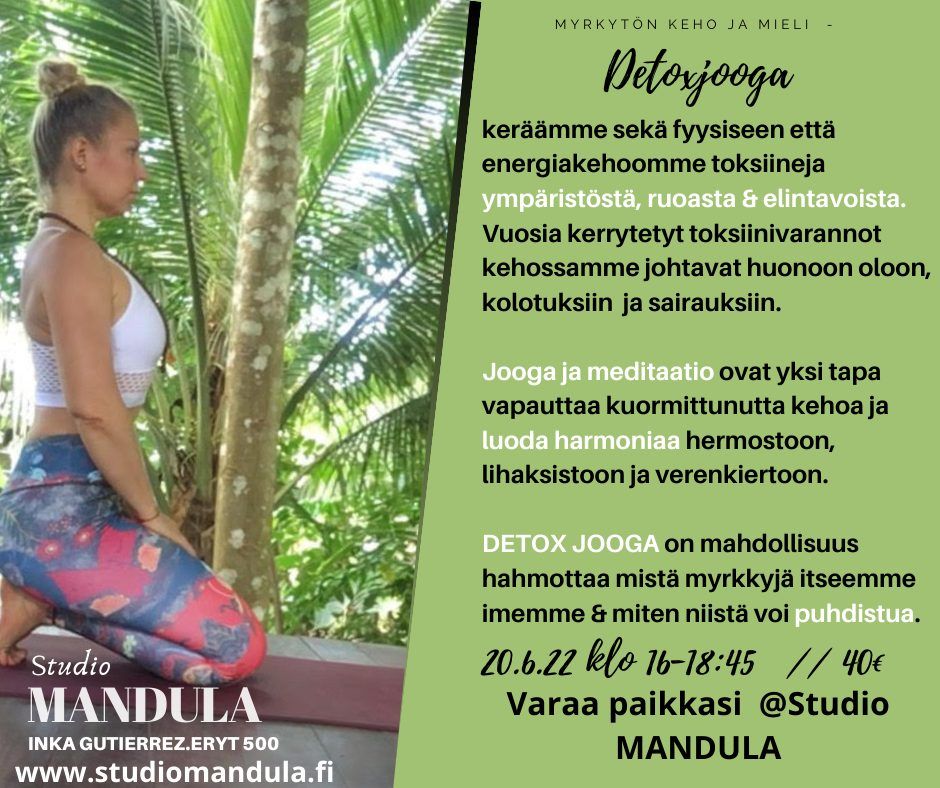 Detoxjooga | Studio Mandula, Lappeenranta, ES | June 20, 2022