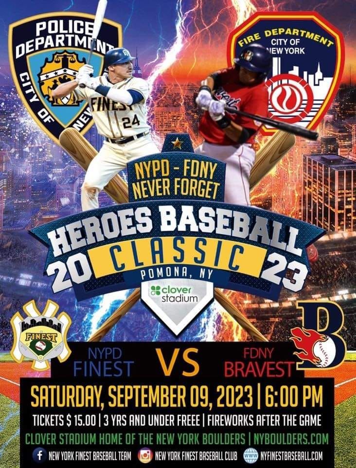 2023 NYPD vs. FDNY Heroes Baseball Classic New York Boulders Baseball