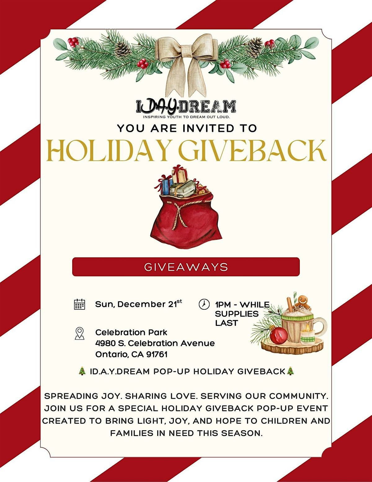 iD.A.Y.dream POP UP Holiday Giveback