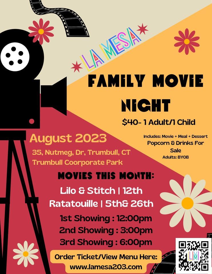 Screen 2 Plate Family Movie Night