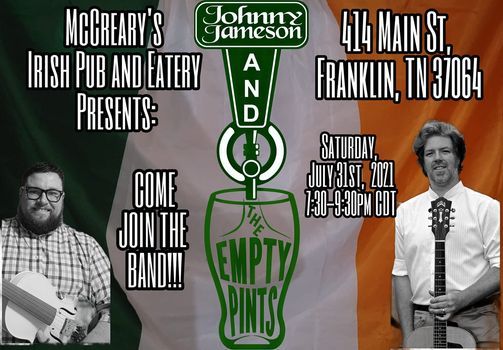 Johnny Jameson and The Empty Pints at McCreary's