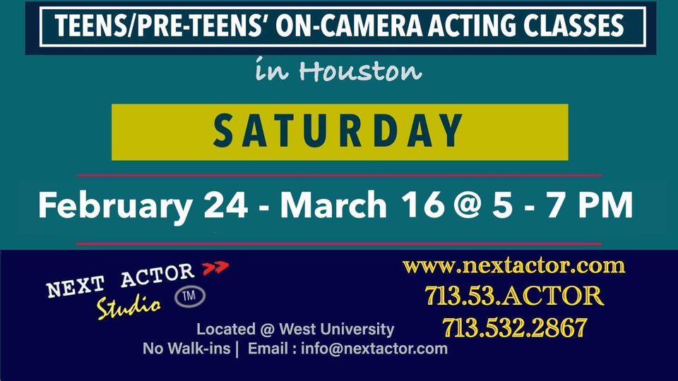 Teens/Pre-Teens Film/TV Acting Classes in Houston | West University, TX ...