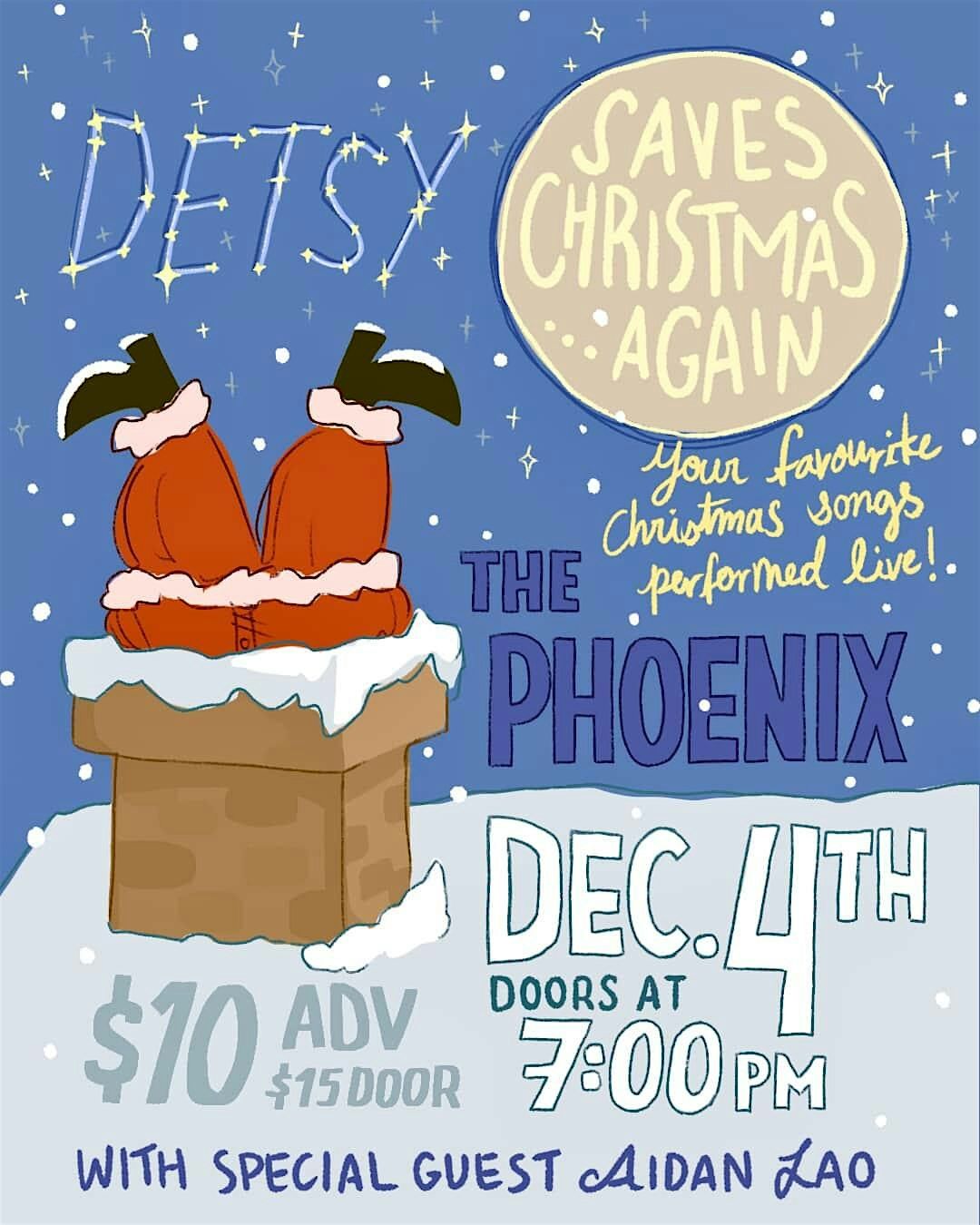 DETSY Vol. 2: A Night of Live Christmas Music + Aidan Lao @ The Phoenix