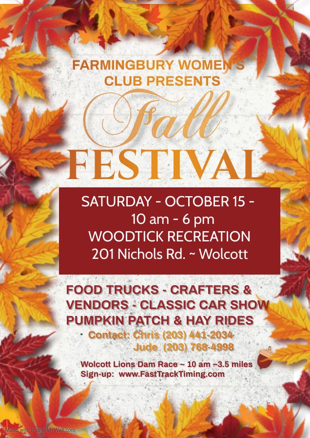 Fall Festival Woodtick Rec Park/Beach, Wolcott, CT October 15, 2022