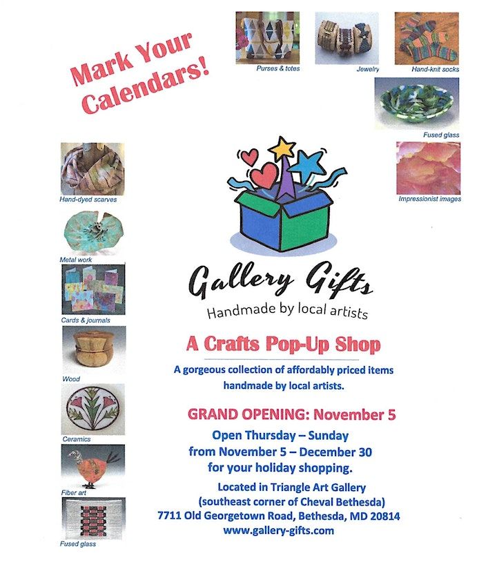 Gallery Gifts A Holiday Craft PopUp Shop 7711 Old Rd