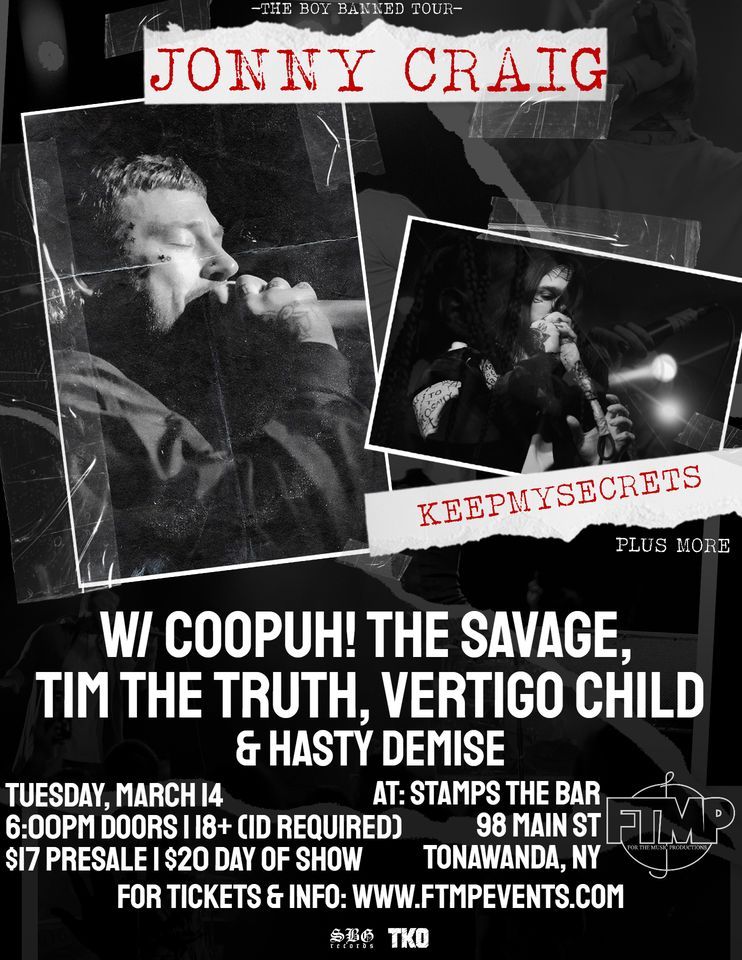 SOLD OUT Jonny Craig in Buffalo, NY Stamps... the bar, Tonawanda